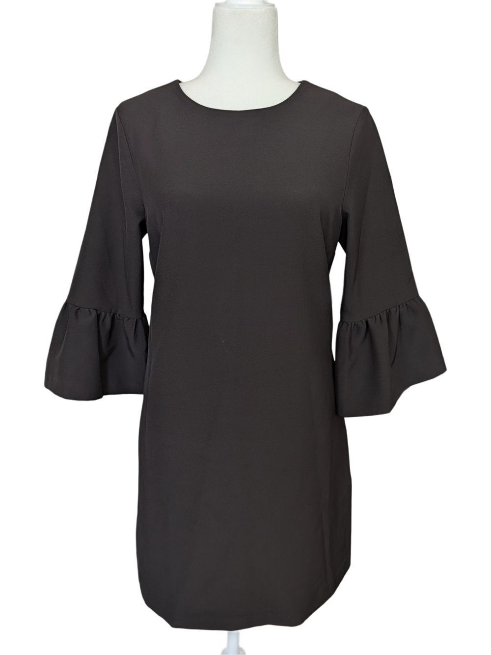 Wren & Willa Womens Black Amberlyn Ruffle Sleeve Sheath Mini Dress NWT Medium